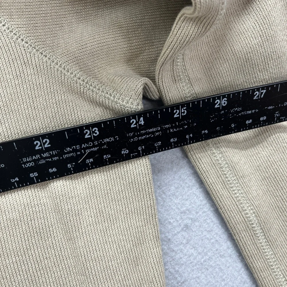Banana Republic Quarter Zip Pullover Mens XL Beige Tan Ribbed Sweater Preppy